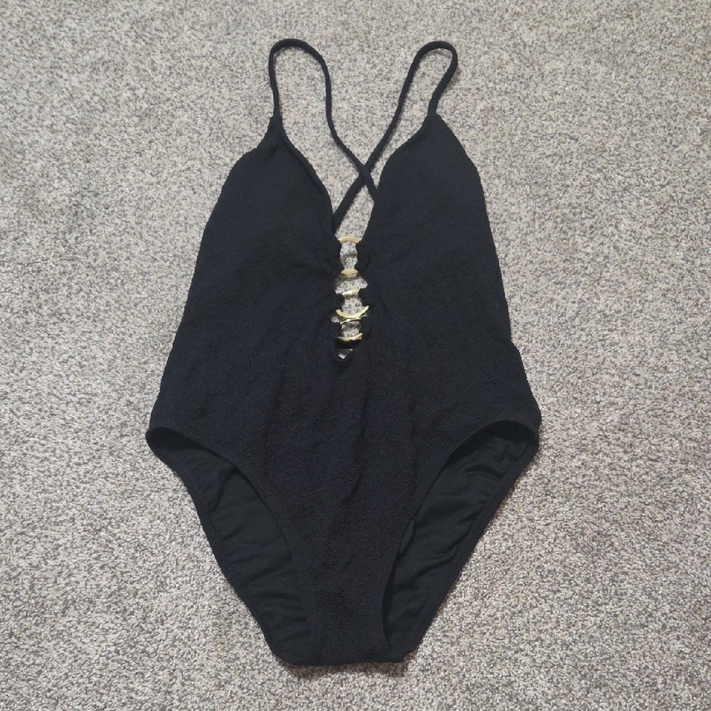 Elegant Black One-Piece Swimsuit